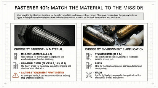 Fasteners 101: How To Choose the Right Material for Any Project (Without Being an Engineer) - Reliable Bolt Industrial Supplies