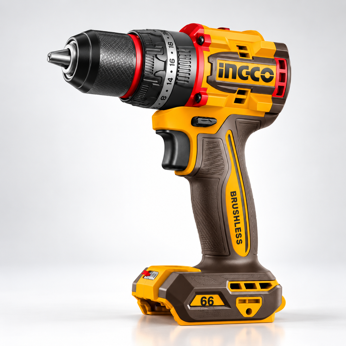 INGCO CIDLI20668 20V Compact Brushless Cordless Impact Drill 66Nm | Kit