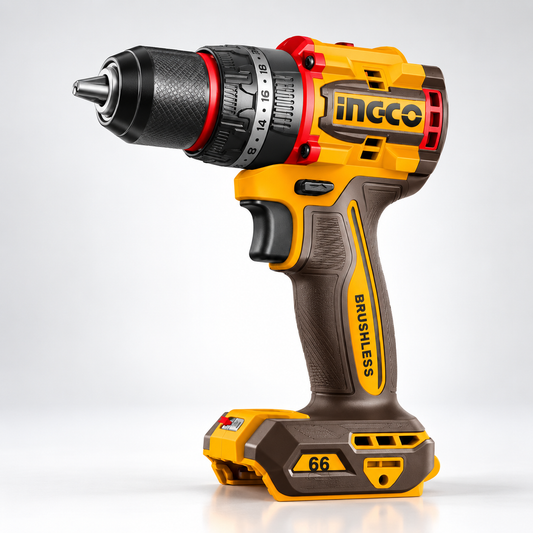 INGCO CIDLI20668 20V Compact Brushless Cordless Impact Drill 66Nm | Kit